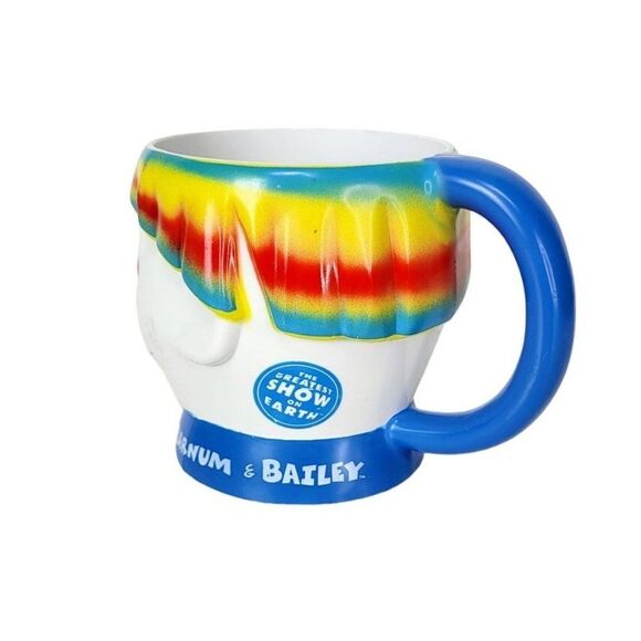 Vintage Ringling Brothers & Barnum & Bailey Rainbow Hair Smiling Happy Clown Mug - Picture 6 of 11